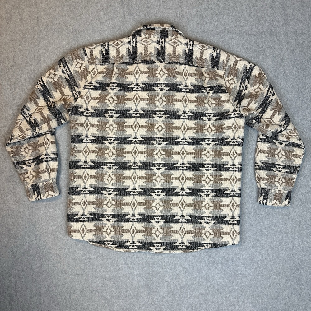 CE Schmidt Workwear Shirt Men Sz XL Wool Blend Aztec Print Button Up Southwest - Picture 6 of 6